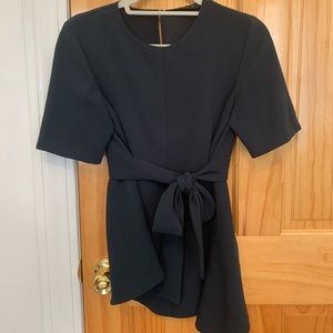 Zara Dark Green Wrap Blouse